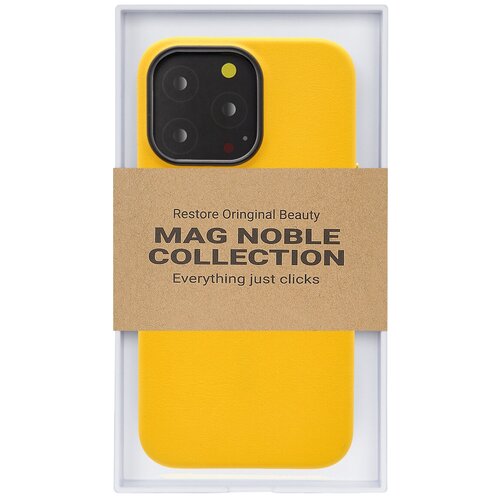 Чехол с MagSafe для iPhone 13 Pro Max MAG NOBLE COLLECTION-Жёлтый чехол leather case with magsafe kzdoo mag noble collection для iphone 15 pro max 6 7 фиолетовый 12