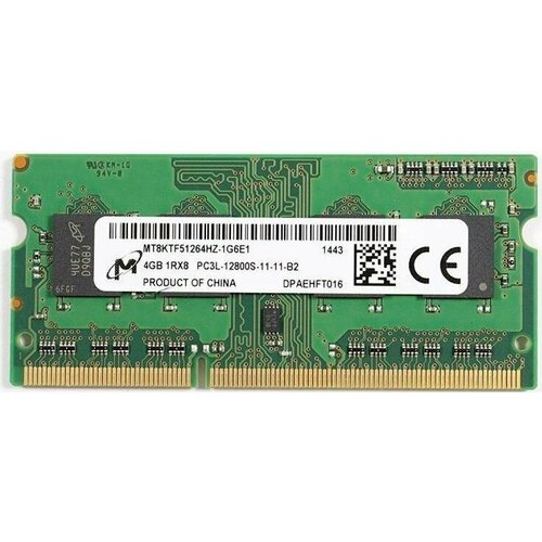 Оперативная память Micron DDR3L SO-DIMM 4Gb 1.35V 1600Mhz для ноутбука оперативная память micron ddr3l 8gb 1600mhz для ноутбука