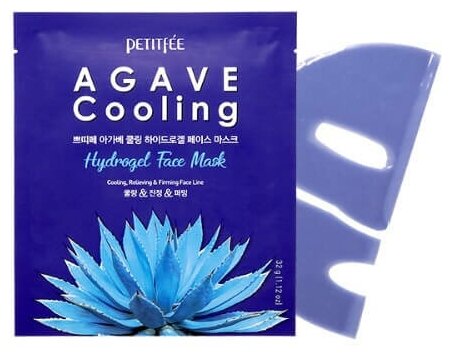 Охлаждающая гидрогелевая маска с экстрактом агавы Petitfee Agave Cooling Hydrogel Face Mask