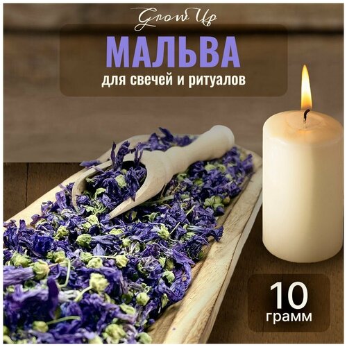 Сухая трава Мальва (цветы) для свечей и ритуалов, 10 гр