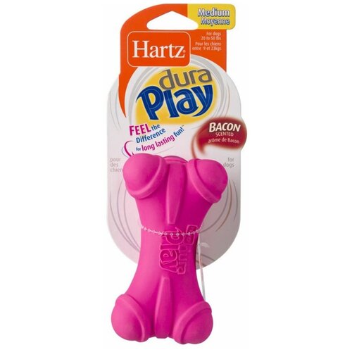Hartz Кость трёхгранная, латекс с наполнителем, запах бекона Dura Play Bone S 9 см