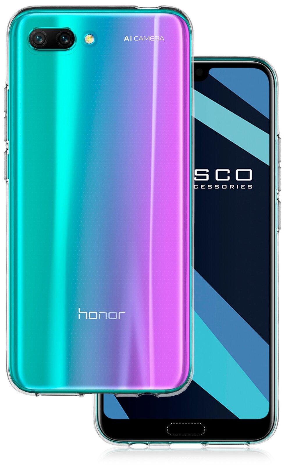 Прозрачный силиконовый чехол ROSCO для Honor 10 и Honor 10 Premium (Хонор 10 и 10 Премиум)