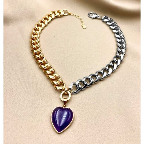 Чокер Soti, аметист, золотой, серебряный