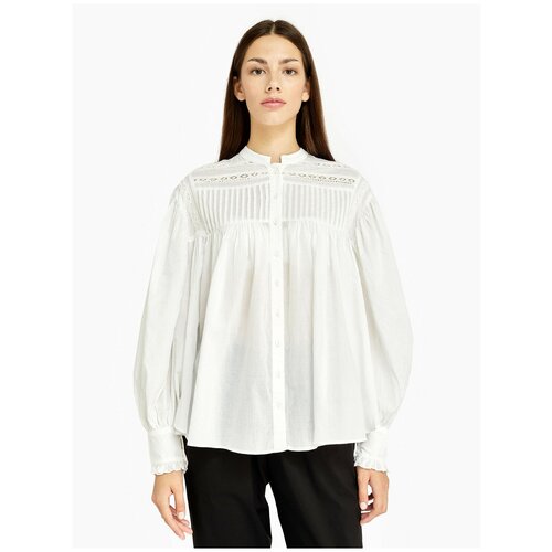 Блуза Emma&Gaia, размер 42, белый блуза zarina размер l ru 48 белый черный