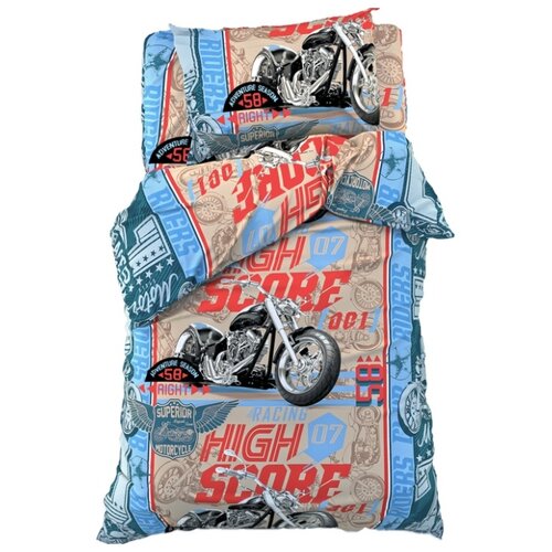 фото Постельное белье этель 1,5- спальное, мото, 143*215 см, 150*214 см, 50*70 см, 1 наволочка, бязь