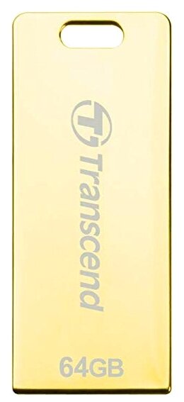 64GB JETFLASH T3G (Gold) USB 2.0 накопитель, металлический корпус, золотой, Ультракомпактный