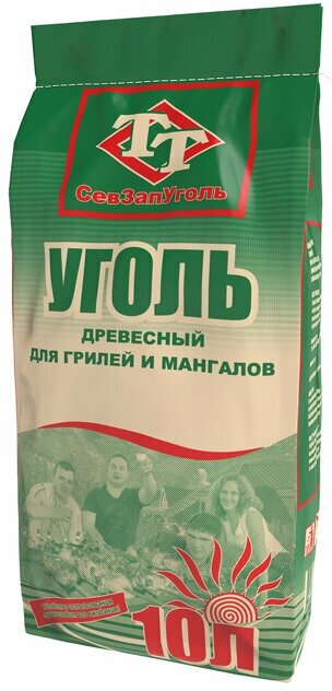 Уголь древесный 10 л для мангалов и грилей / уголь для шашлыка барбекю пикника — фото 1