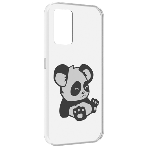 Чехол MyPads панда-детеныш детский для Oppo K10 4G задняя-панель-накладка-бампер чехол mypads леопард на дереве детский для oppo k10 4g задняя панель накладка бампер