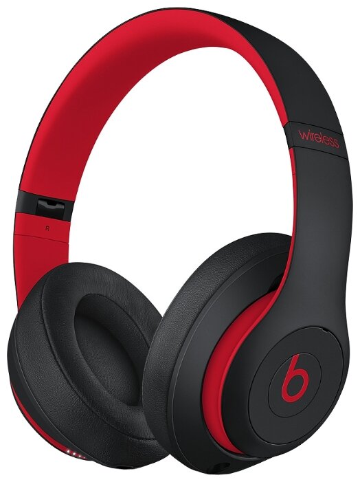 beats studio 3 wireless black red