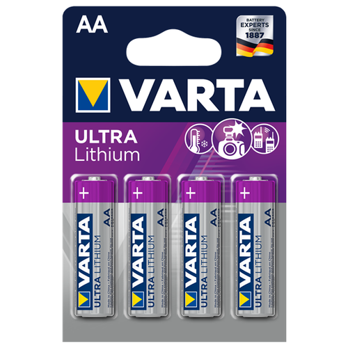 Батарейка VARTA ULTRA Lithium AA, в упаковке: 4 шт.