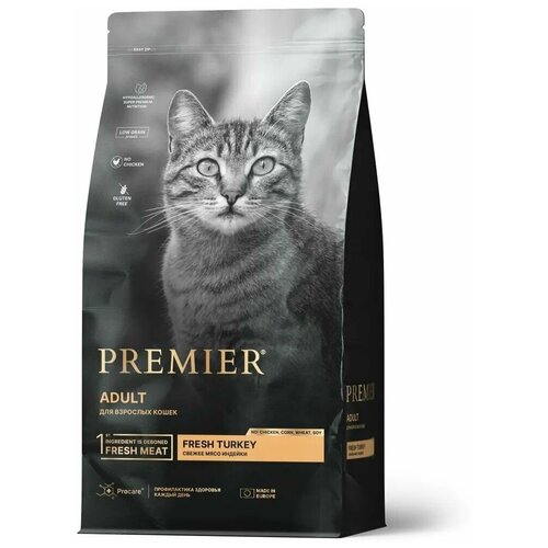 Корм сухой для кошек Premier Cat Turkey ADULT Свежая индейка 400 г