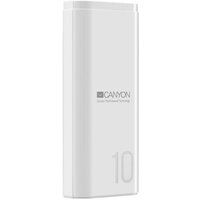 Внешний аккумулятор Power Bank 10000 мАч Canyon CNE-CPB010W белый