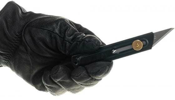 Нож OLFA хозяйственный металлический корпус, с выдвижным 2-х сторонним лезвием, 18мм - фотография № 15