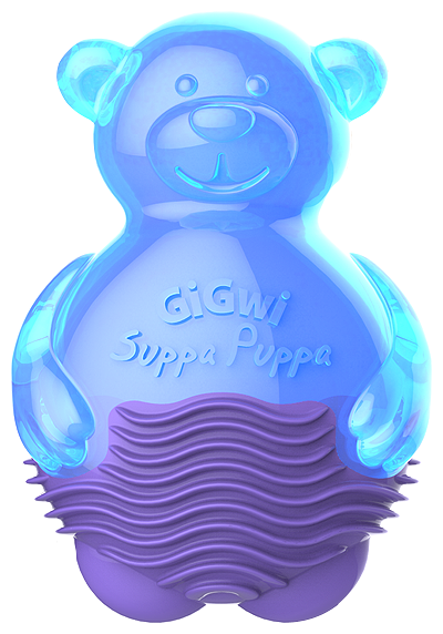 Игрушка для щенков SUPPA PUPPA бегемот С пищалкой 10 СМ (синий)