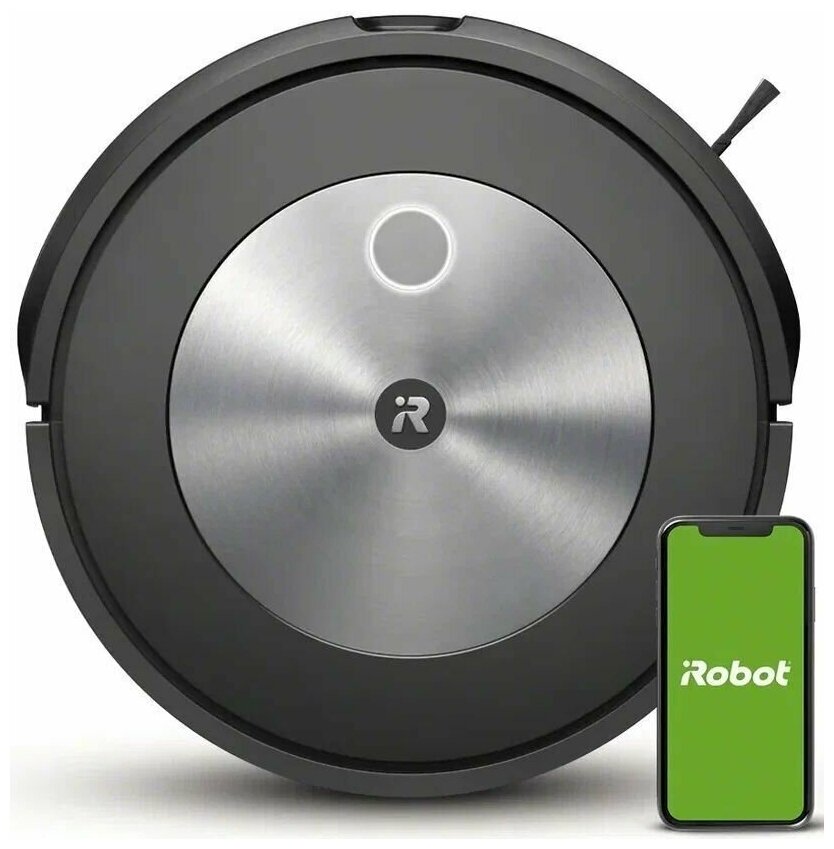 Робот-пылесос iRobot Roomba J7, 60Вт, черный/черный [j715840_rnd]