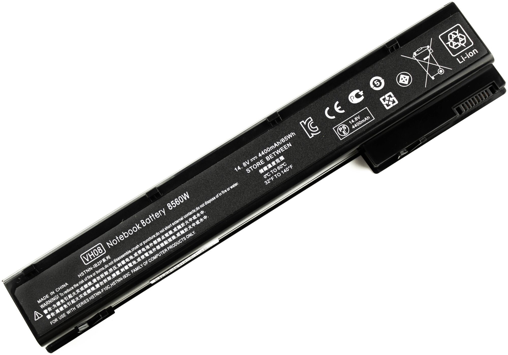 Аккумулятор для HP Elitebook 8560W (14.4V5050mAh) ORG p/n: HSTNN-LB2P HSTNN-LB2Q VH08 VH08XL