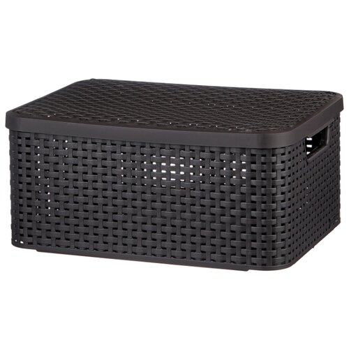 фото CURVER Корзина с крышкой Rattan Style Box M 19x39x29см коричневый