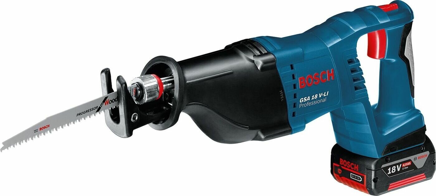 Аккумуляторная пила BOSCH GSA 18V-LI Li-Ion 18В 4.0Ач x1 18 В