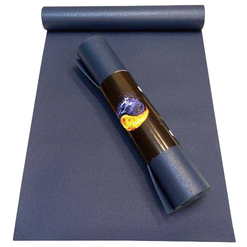 Коврик для йоги и фитнеса RamaYoga Yin-Yang PRO, синий, размер 200 х 80 х 0,45 см
