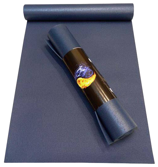 Коврик для йоги и фитнеса RamaYoga Yin-Yang PRO, синий, размер 200 х 80 х 0,45 см