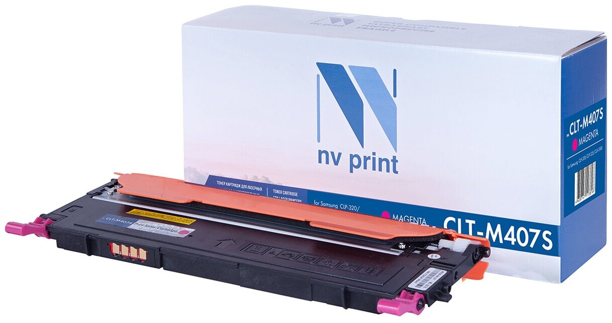 Лазерный картридж NV Print NV-CLTM407SM для Samsung CLP-320, CLP-325, CLX-3185 (совместимый, пурпурный, 1000 стр.)