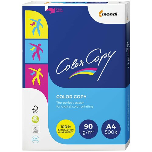 Бумага COLOR COPY, А4, 90 г/м2, 500 л, для полноцветной лазерной печати, А++, Австрия, 161% (CIE)