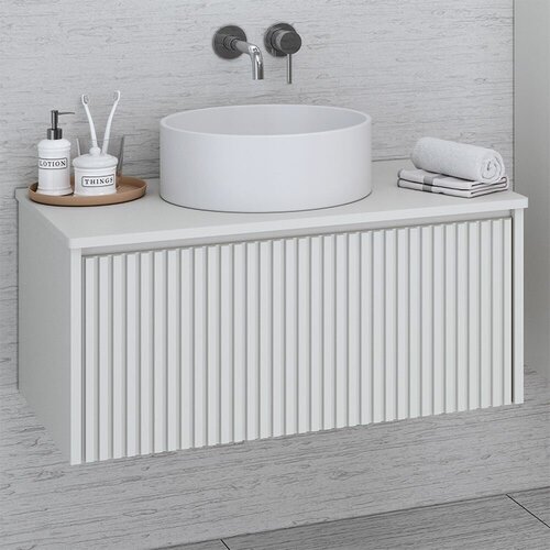 Тумба подвесная Aqua de Marco MONACO 80 см, белый софт , под накладной умывальник