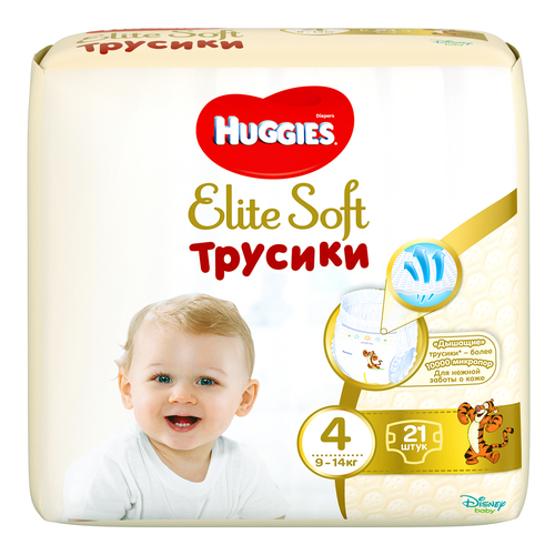 фото Huggies Elite Soft трусики 4 (9-14 кг) 21 шт.