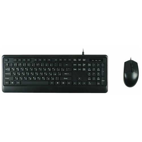 Клавиатура + мышь Foxline MK120, USB, черный клавиатура мышь logitech mk120 usb черный 920 002561