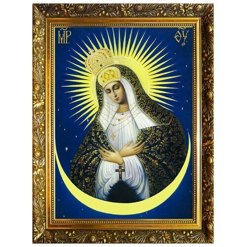 Алмазная мозаика без подрамника «Остробрамская икона Божией Матери» 30 × 40 см
