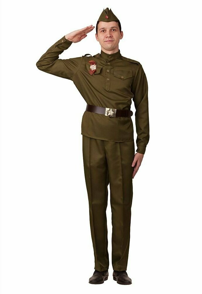 Взрослая военная форма Солдат в брюках, 44 размер, Батик 2031-44