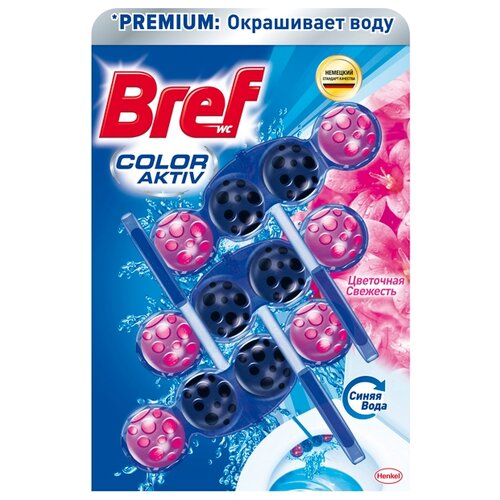 фото Bref туалетный блок Color Active Цветочная свежесть 3 шт.