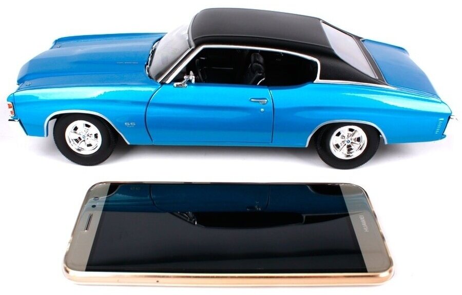 Maisto Машинка Chevrolet Chevelle Sport Coupe 1971, 1:18 оранжевая - фото №15