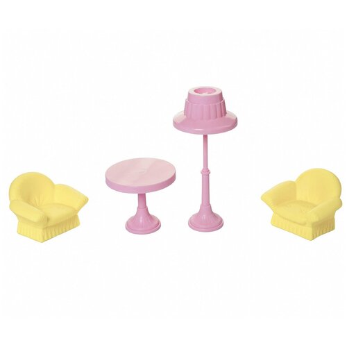 Набор мебели для кукол «Гостиная. Маленькая принцесса», мини, цвет лимонный огонек гостиная маленькая принцесса мини лимонный