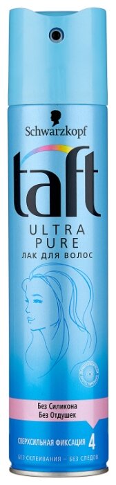Taft Лак для волос Ultra pure, экстрасильная фиксация
