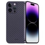 Ультратонкий карбоновый чехол Air Carbon для iPhone 14 Pro (на айфон 14 про), фиолетовый - изображение