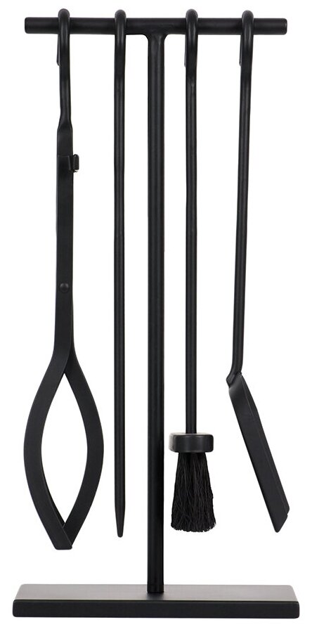 фото Набор для камина 4 предмета на подставке /для печи/дров/мангала 50х22х15 см "Печные штучки"