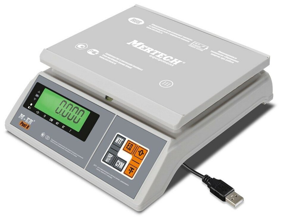 Весы электронные MERTECH M-ER 326 AFU-6.01 до 6кг LED, USB