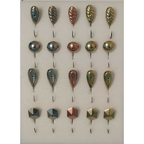 фото Набор мормышек № 07 (средний никель) крючок мустад, 20 штук/блистер рвс