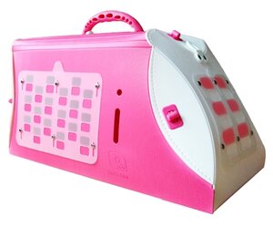 Коробка-переноска для кошек и собак UP! 4620, розовая средняя, 46х26х26 см (1 кг)