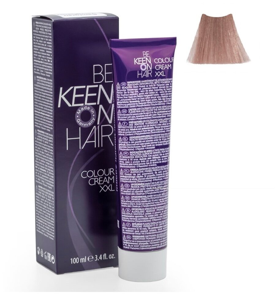 KEEN Be Keen on Hair крем-краска для волос XXL Colour Cream, 10.61 Ultrahellblond Violett-Asch, 100 мл