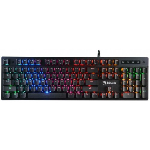 Клавиатура A4Tech Bloody B500N, серый, USB, for gamer, LED клавиатура проводная a4tech bloody b500n usb черный