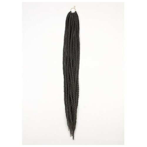 Купить Косы для афрорезинок 60 см 15 прядей (CE) цвет тёмно-серый(#171), Нет бренда, канекалон