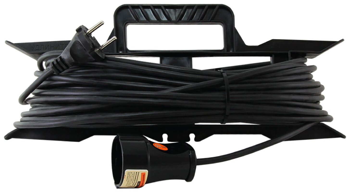 Удлинитель-шнур 30М ПВС 2200 ВТ З/К ШТ/ГН народный силовой на рамке TDM