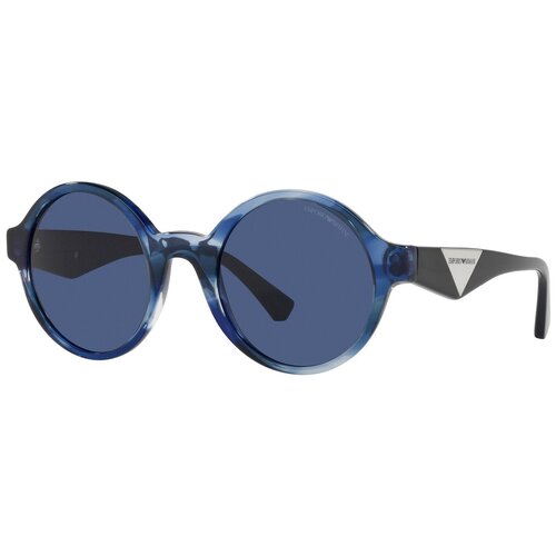 Солнцезащитные очки EMPORIO ARMANI, синий солнцезащитные очки emporio armani овальные оправа пластик зеркальные для мужчин серый