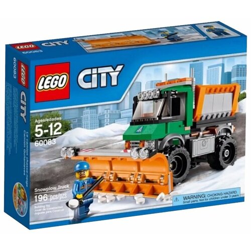 конструктор lego city great vehicles трюковый самолёт Конструктор LEGO City 60083 Снегоуборочный грузовик, 196 дет.