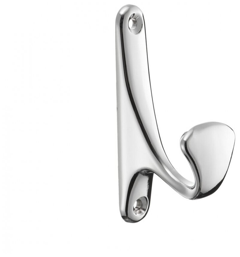 Крючок мебельный однорожковый цвет хром KERRON - фото №1