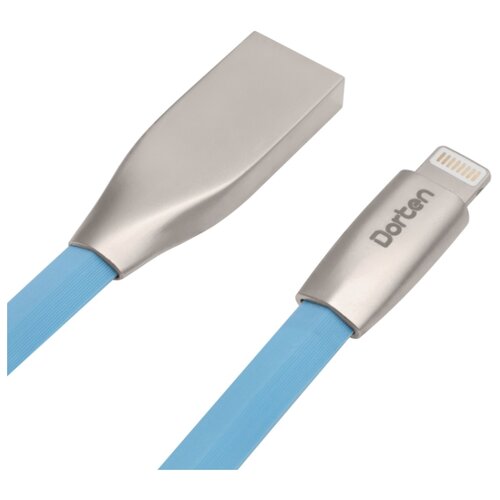 Кабель Dorten USB - Lightning, Zinc Shell Series, 1.2 м, голубой