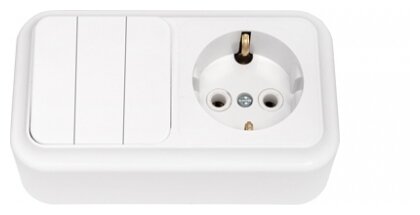 Блок 3кл + 1гн с 3/К о/у белый IP20 Пралеска Беларусь (1/40)