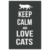 Табличка настенная Ekoramka Love cats, металлическая - изображение